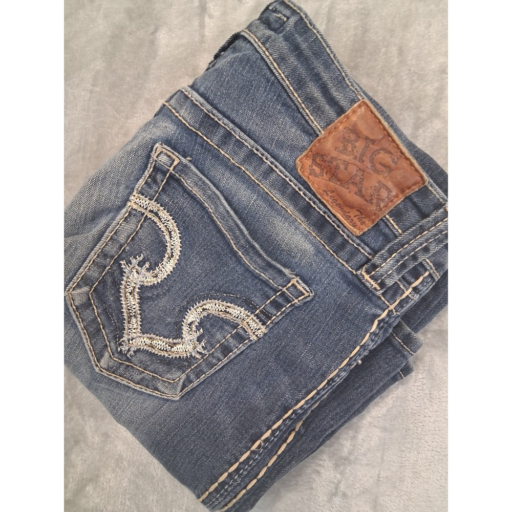 BIG‎ STAR Maddie Womens 30Lx31 Mid Rise Fit Bootcut Flare Cowgirl Chic Jeans